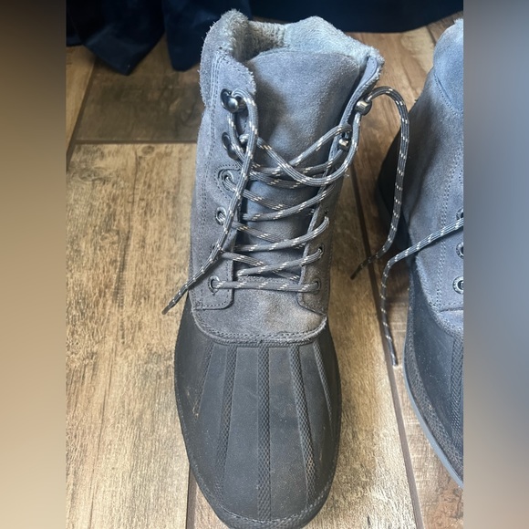 NORTIV Men's Winter Boots Mid Ankle Non Slip Insulated Warm Hiking Snow Boots - Picture 10 of 13